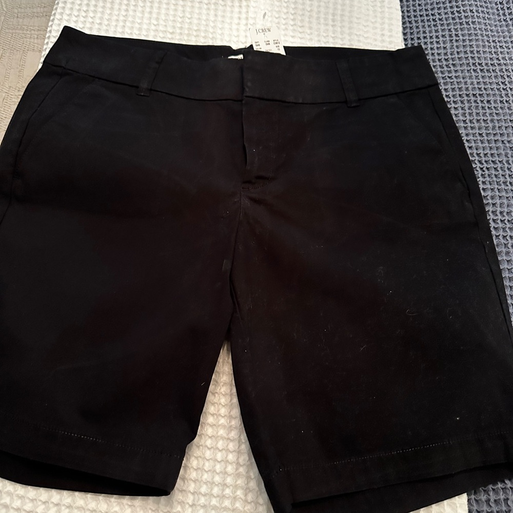 J. Crew Black Tailored Bermuda Shorts